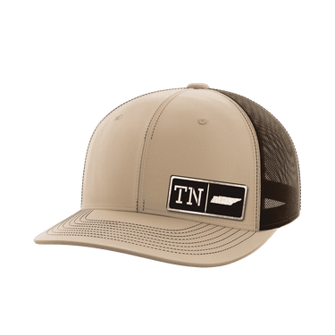 Tennessee Homegrown Hats Hat Greater Half Khaki/Coffee Black Leatherette Tennessee